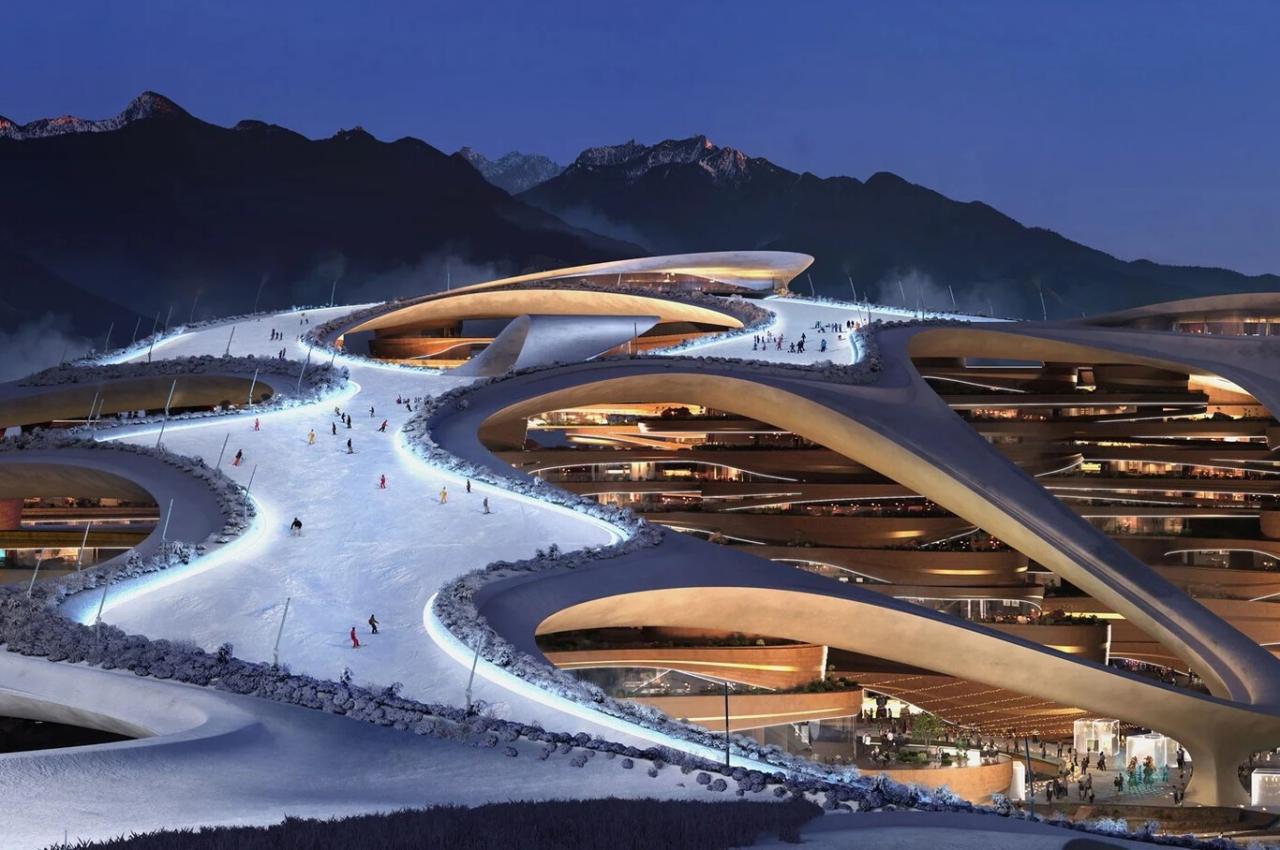 Arábia Saudita está construindo um mega resort de esqui no deserto