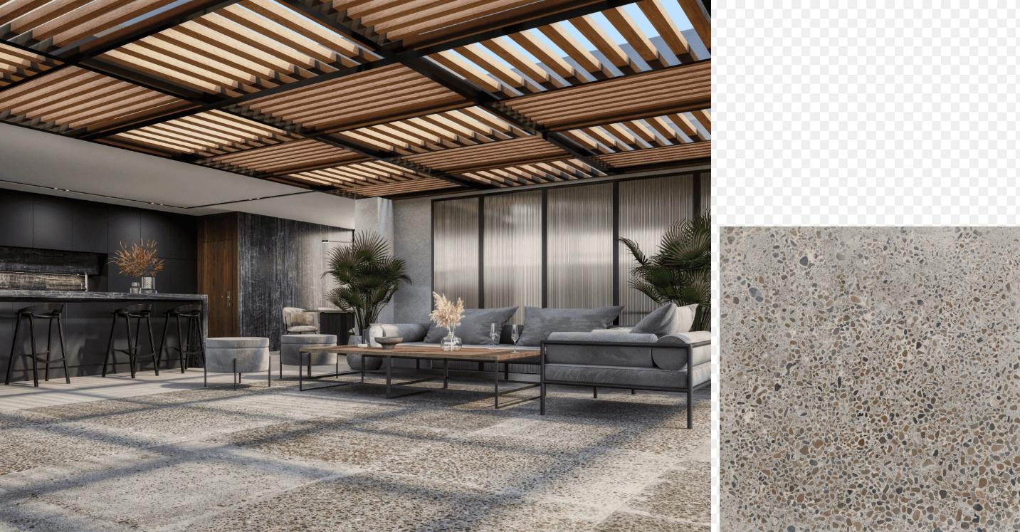 A segurança dos porcelanatos antiderrapantes para os projetos